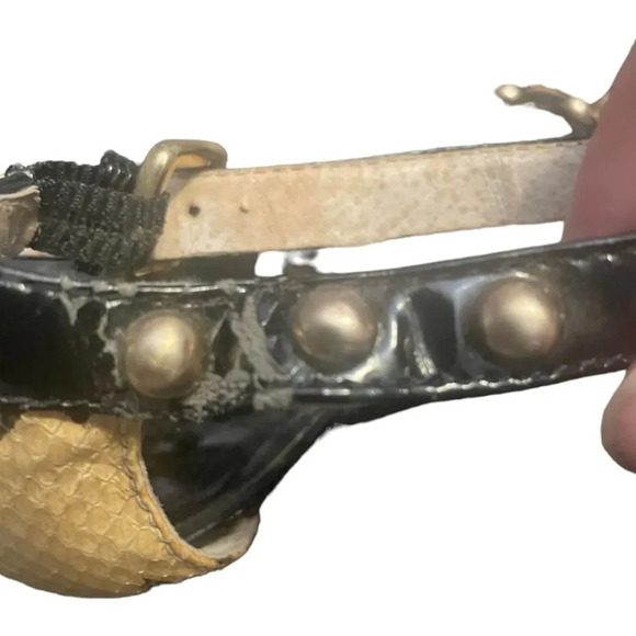 MICHAEL MICHAEL KORS Platform high heels snakeskin studded shoes vintage - Picture 3 of 5